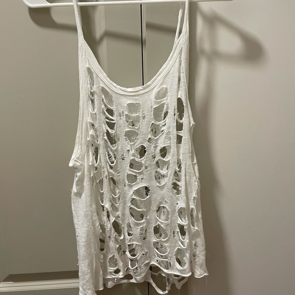 LF very distressed tank top